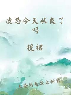 凌總今天從良了嗎