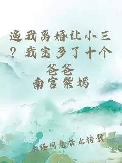逼我離婚讓小三？我寶多了十個爸爸