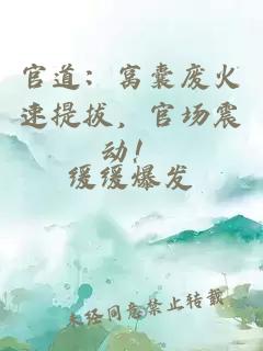 官道：窩囊廢火速提拔，官場震動！