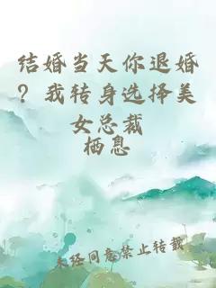 結(jié)婚當(dāng)天你退婚？我轉(zhuǎn)身選擇美女總裁