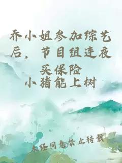 喬小姐參加綜藝后，節(jié)目組連夜買保險(xiǎn)