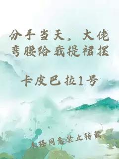 分手當(dāng)天，大佬彎腰給我提裙擺