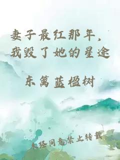 妻子最紅那年，我毀了她的星途