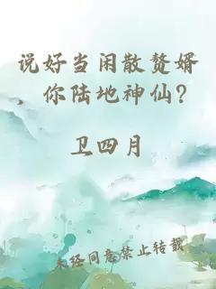 說好當(dāng)閑散贅婿，你陸地神仙？