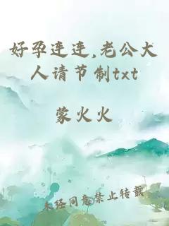 好孕連連,老公大人請節(jié)制txt