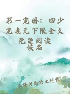 第一寵婚：四少寵妻無(wú)下限全文免費(fèi)閱讀