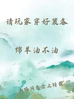 請玩家穿好裝備