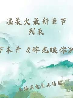 溫柔火最新章節(jié)列表