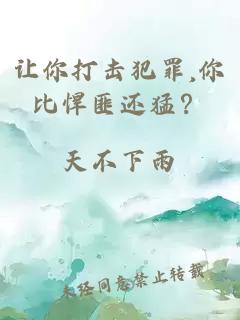 讓你打擊犯罪,你比悍匪還猛？