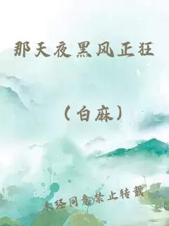 那天夜黑風(fēng)正狂