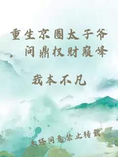 重生京圈太子爺，問(wèn)鼎權(quán)財(cái)巔峰