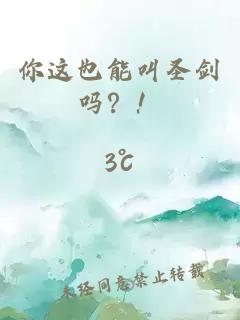 你這也能叫圣劍嗎？！