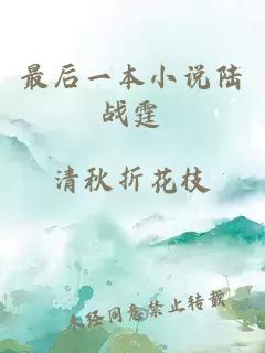 最后一本小說(shuō)陸戰(zhàn)霆