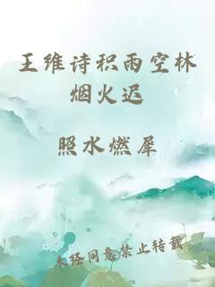 王維詩(shī)積雨空林煙火遲
